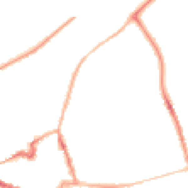 Night-time road noise heatmap for NN8 1DY