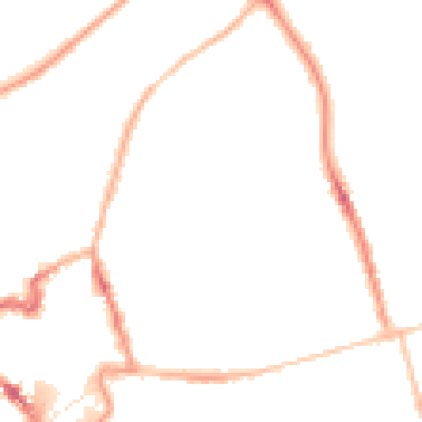 Night-time road noise heatmap for NN8 1EA