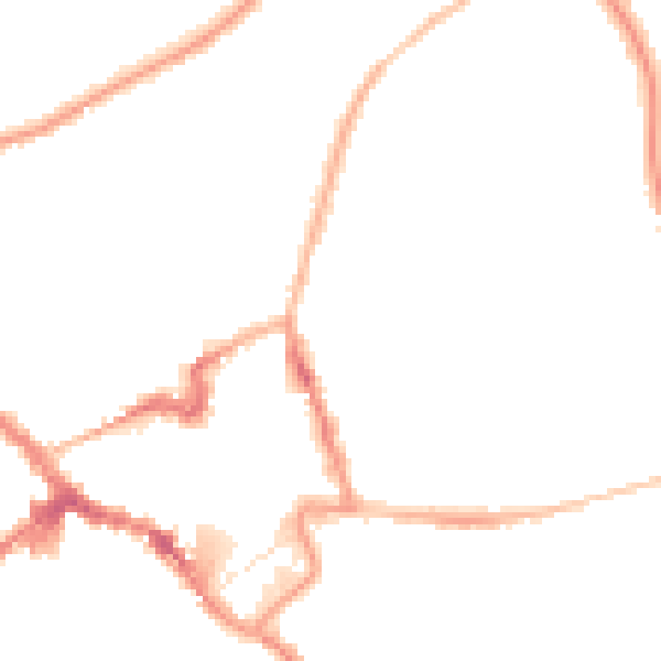 Night-time road noise heatmap for NN8 1EB