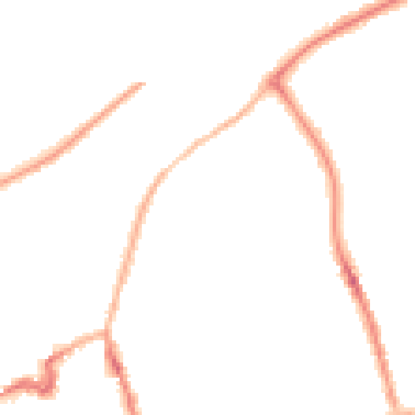 Night-time road noise heatmap for NN8 1EJ