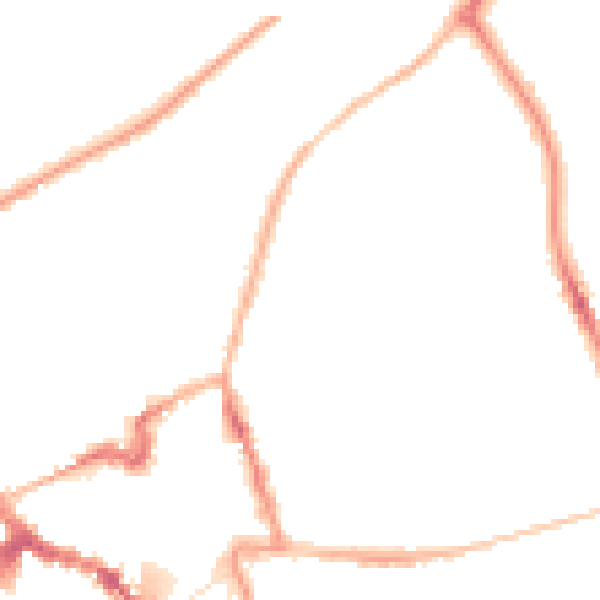 Night-time road noise heatmap for NN8 1ER