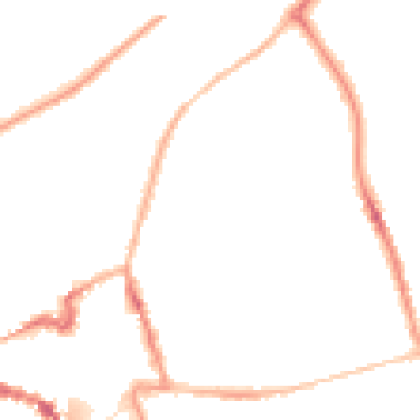 Night-time road noise heatmap for NN8 1ES