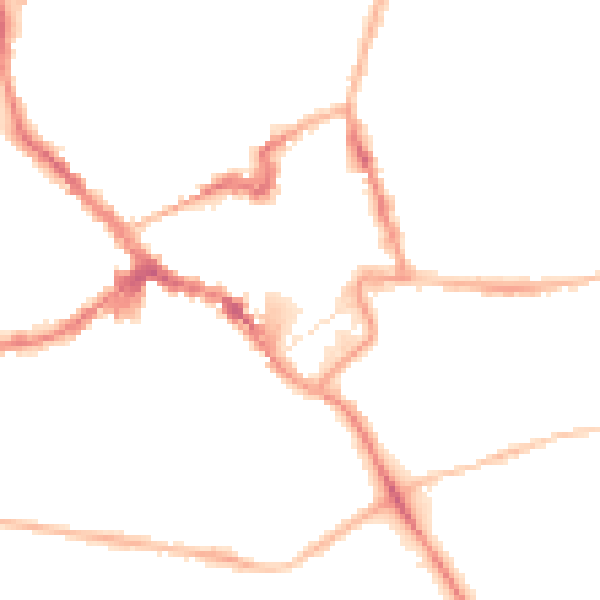 Night-time road noise heatmap for NN8 1EZ
