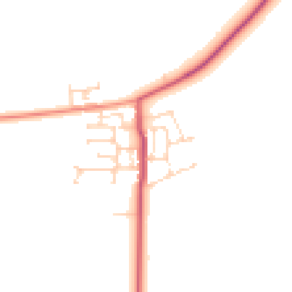 Daytime road noise heatmap for NN8 1FF