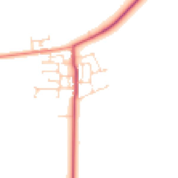 Daytime road noise heatmap for NN8 1FG