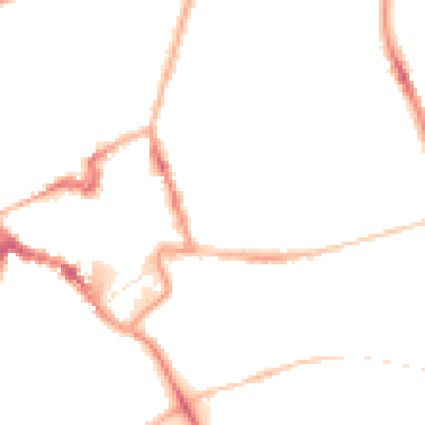 Night-time road noise heatmap for NN8 1HW