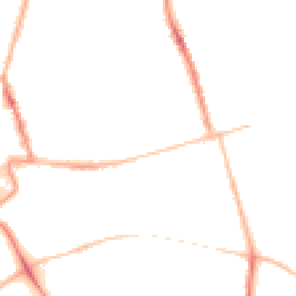 Night-time road noise heatmap for NN8 1NF