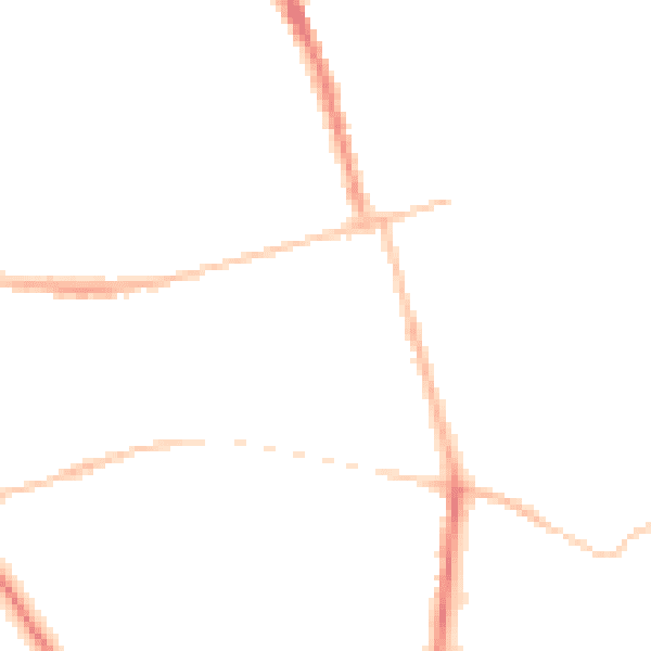 Night-time road noise heatmap for NN8 1NS