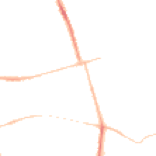 Night-time road noise heatmap for NN8 1NT
