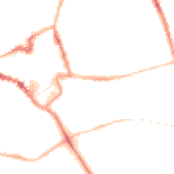 Night-time road noise heatmap for NN8 1NX