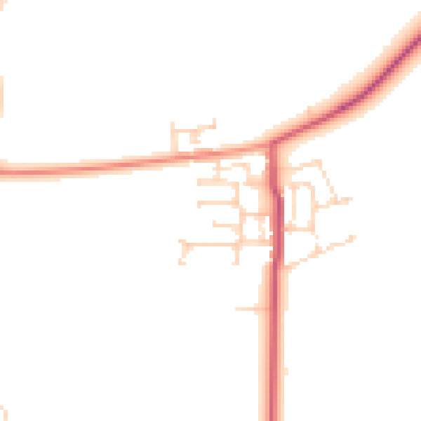 Daytime road noise heatmap for NN8 1TG