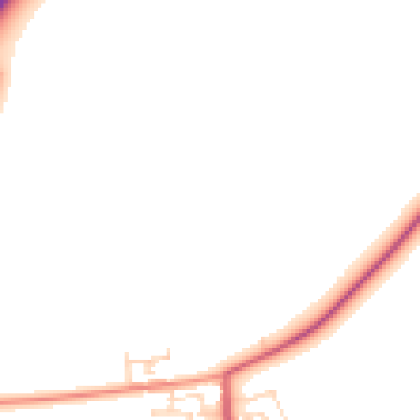 Daytime road noise heatmap for NN8 1TT