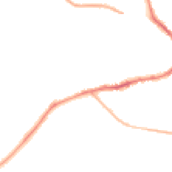 Night-time road noise heatmap for NN8 3FN