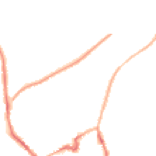 Night-time road noise heatmap for NN8 4ER