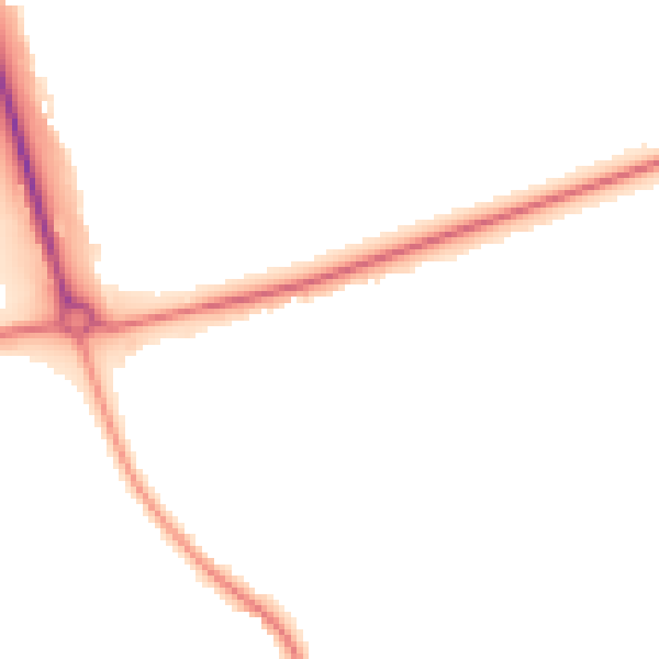 Night-time road noise heatmap for NN8 4JX