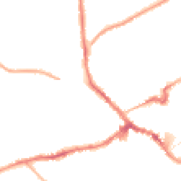 Night-time road noise heatmap for NN8 4LE