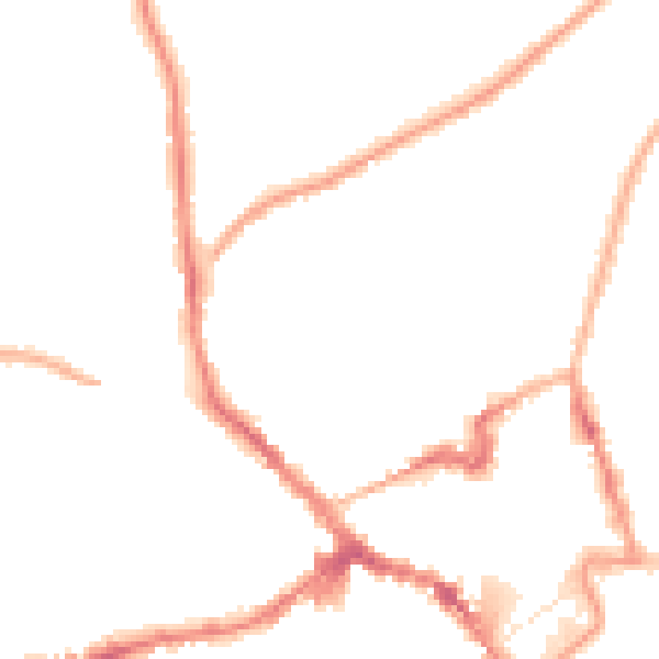 Night-time road noise heatmap for NN8 4RA