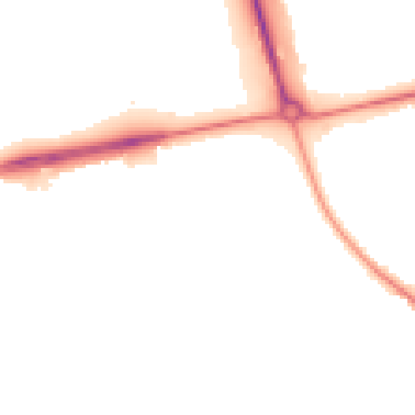 Night-time road noise heatmap for NN8 5FH