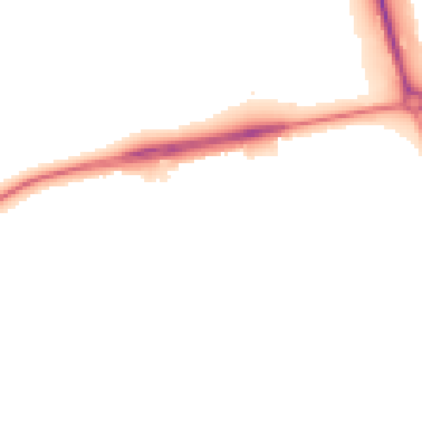 Night-time road noise heatmap for NN8 5UB