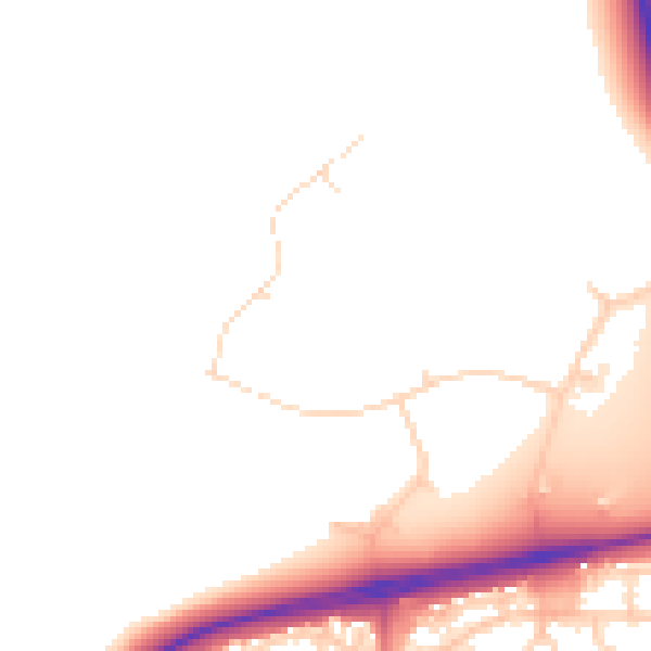 Daytime road noise heatmap for NN8 6BY