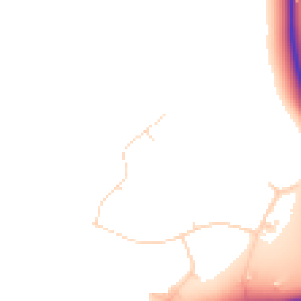 Daytime road noise heatmap for NN8 6DE