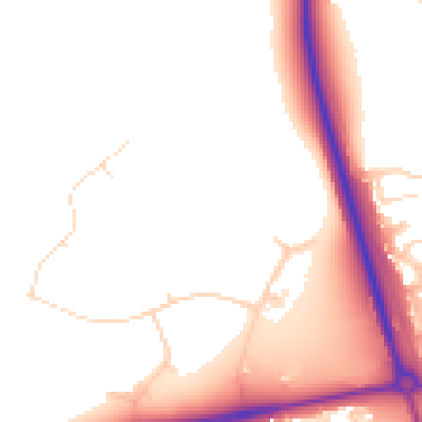 Daytime road noise heatmap for NN8 6DX