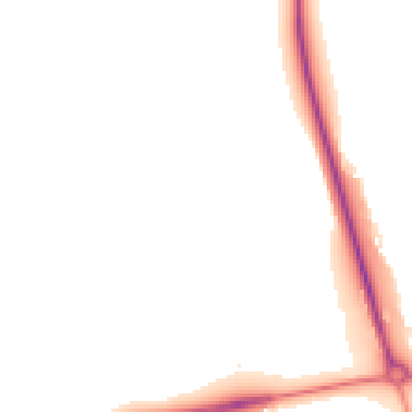 Night-time road noise heatmap for NN8 6DX