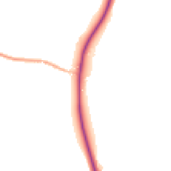 Night-time road noise heatmap for NN9 5AA