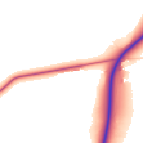 Daytime road noise heatmap for NN9 5BP