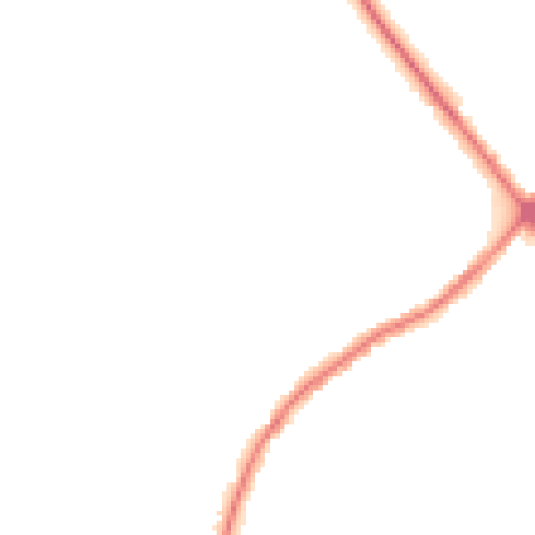 Night-time road noise heatmap for NN9 5DY