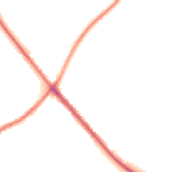 Night-time road noise heatmap for NN9 5EN