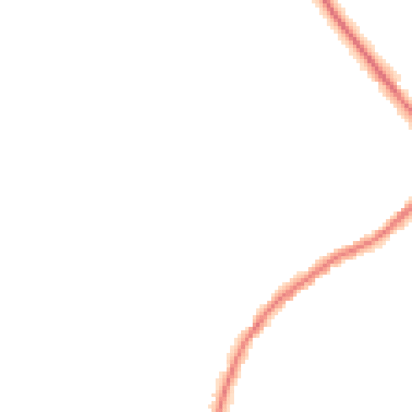 Night-time road noise heatmap for NN9 5JL