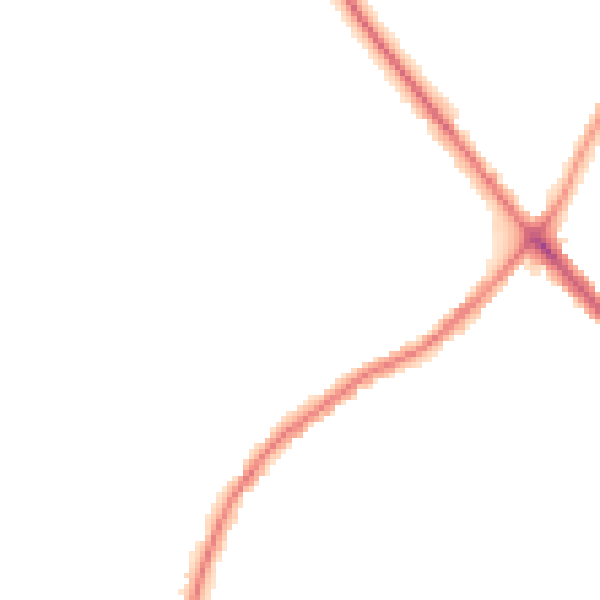 Night-time road noise heatmap for NN9 5JN
