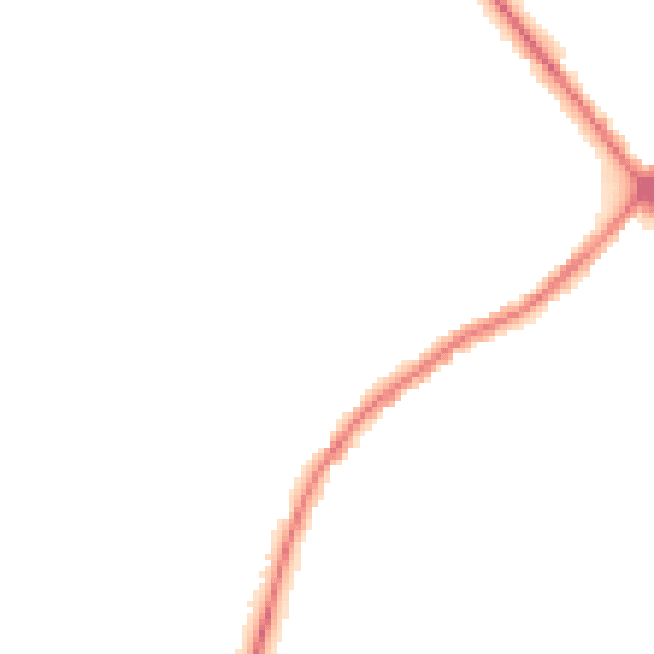 Night-time road noise heatmap for NN9 5LY