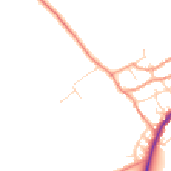 Daytime road noise heatmap for NN9 5NL