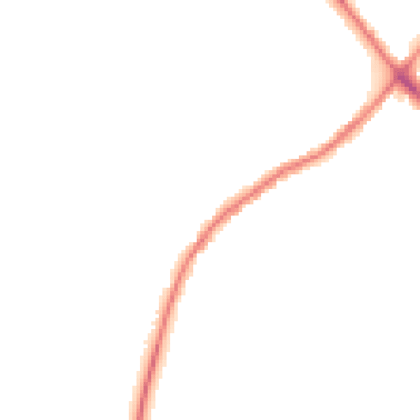 Night-time road noise heatmap for NN9 5WE