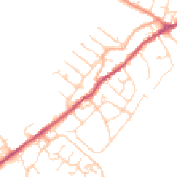 Daytime road noise heatmap for NN9 5WG