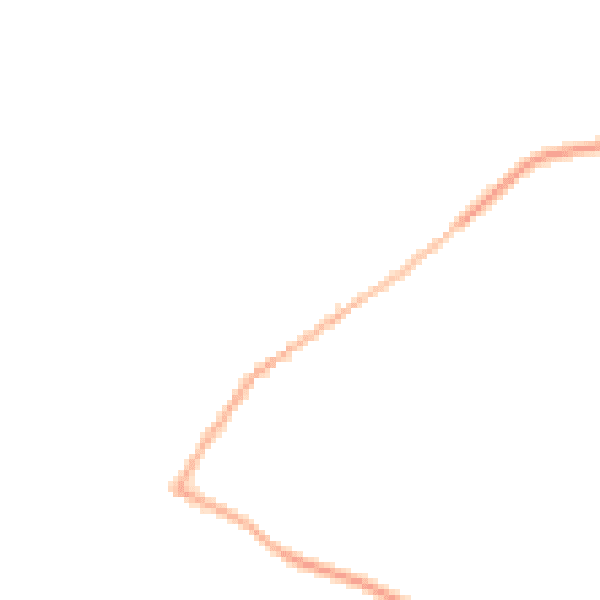 Night-time road noise heatmap for NN9 5XY