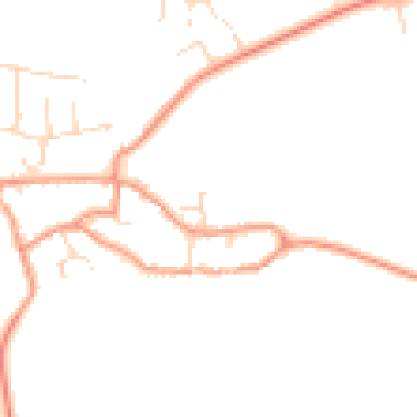 Daytime road noise heatmap for NN9 6PN