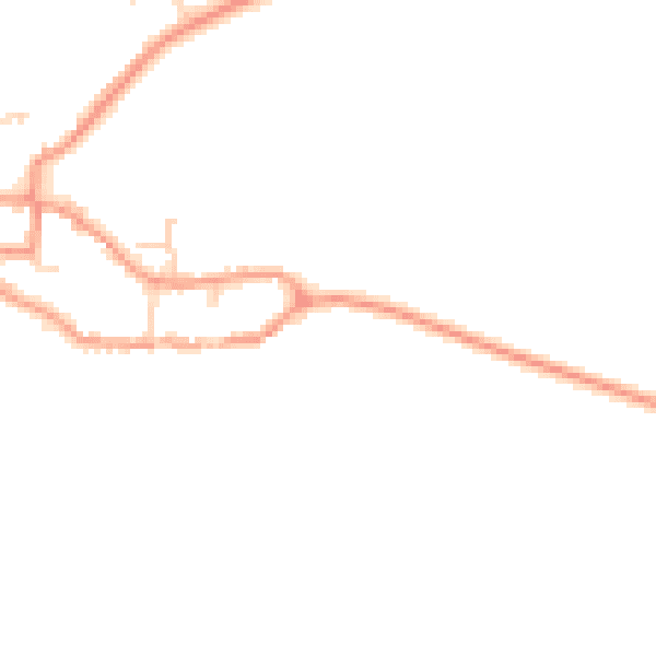 Daytime road noise heatmap for NN9 6PU