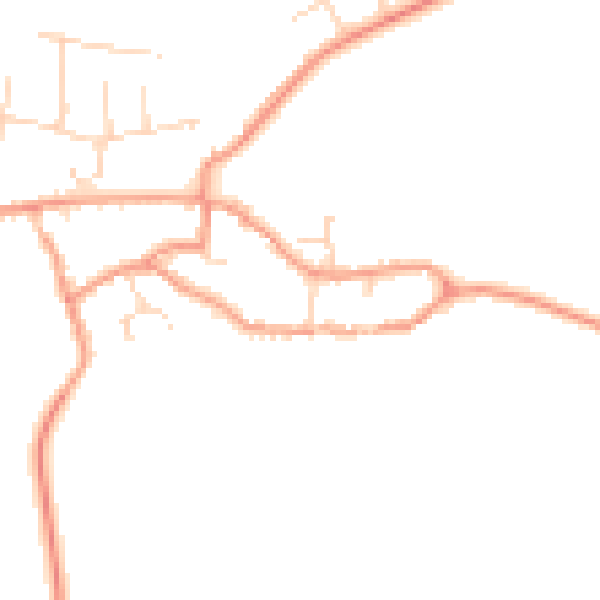 Daytime road noise heatmap for NN9 6PY