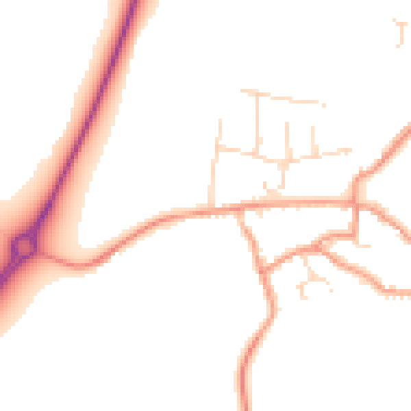 Daytime road noise heatmap for NN9 6QY