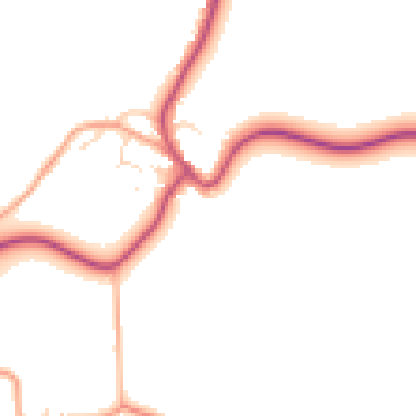 Daytime road noise heatmap for NN9 6RA