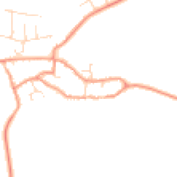 Daytime road noise heatmap for NN9 6RB