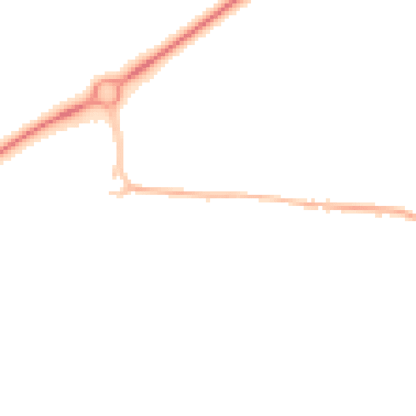 Night-time road noise heatmap for NN9 6SA