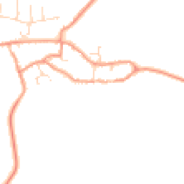 Daytime road noise heatmap for NN9 6UB