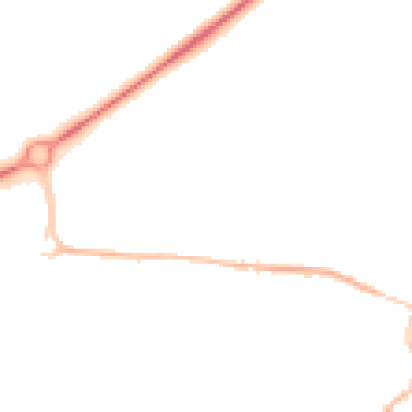 Night-time road noise heatmap for NN9 6US
