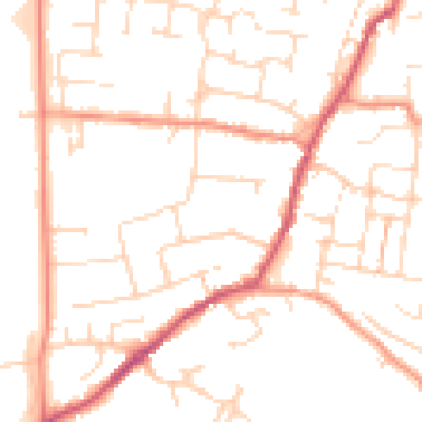 Daytime road noise heatmap for NN9 6XQ