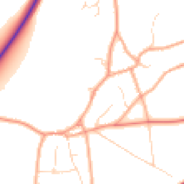 Daytime road noise heatmap for NR10 3AE