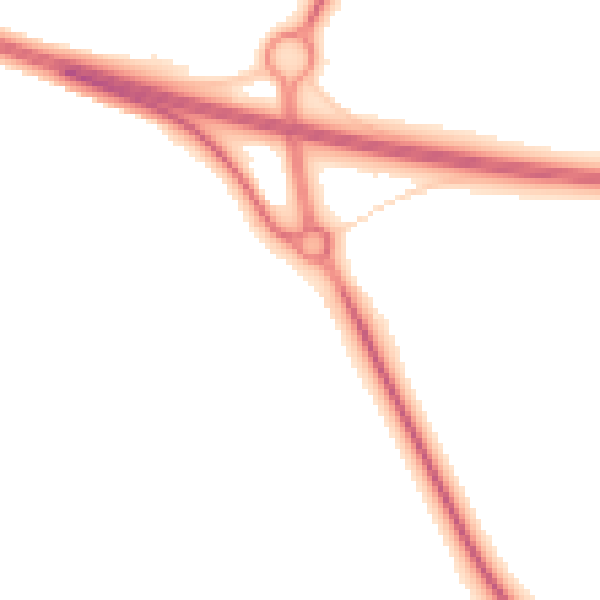 Night-time road noise heatmap for NR10 3AQ